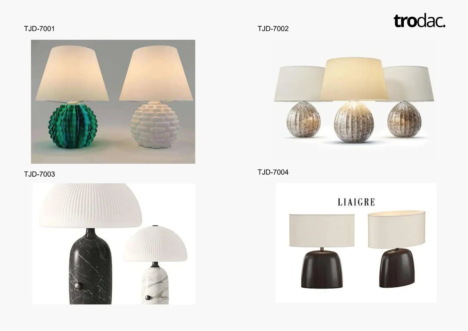 Table lamps catalogue, cover